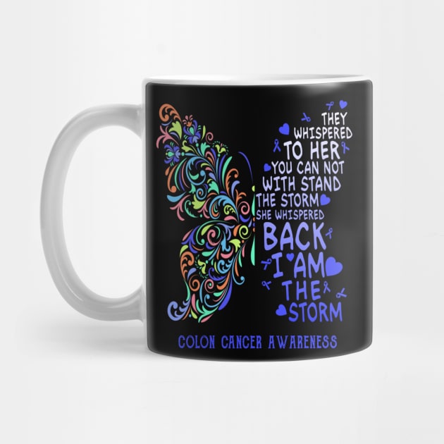 colon cancer butterfly i am the storm by TeesCircle